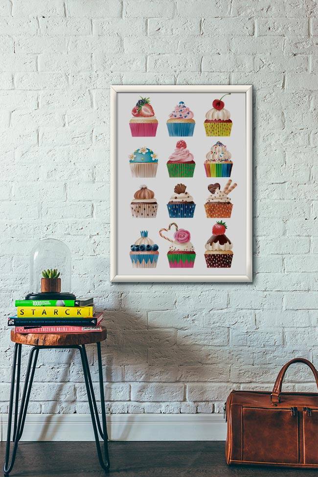 Quadro Decorativo Doces 4 - detalhe da moldura e acabamento