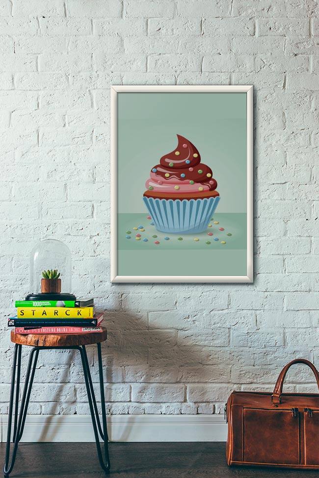 Quadro Decorativo Doces 5 - detalhe da moldura e acabamento