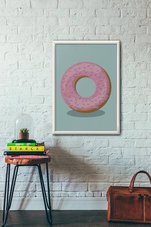Quadro Decorativo Doces 6 - detalhe da moldura e acabamento