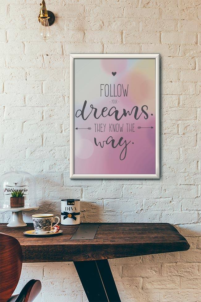 Quadro Decorativo Dreams - vista aproximada da impressão
