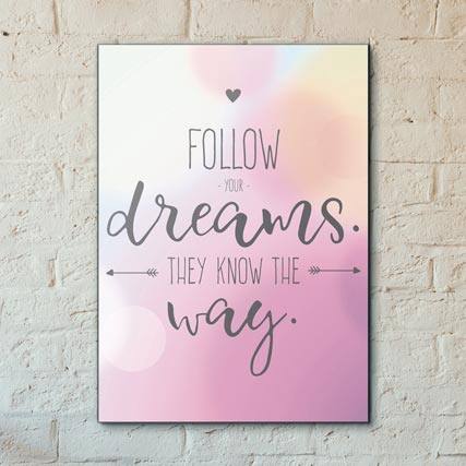 Quadro Decorativo Dreams - detalhe da moldura e acabamento