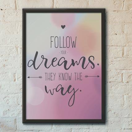 Quadro Decorativo Dreams - quadro decorativo em ambiente decorado