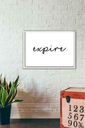 Quadro Decorativo Expire - vista aproximada da impressão