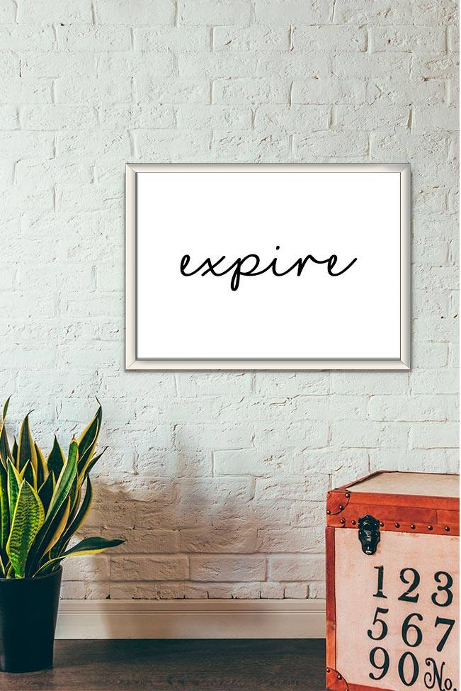 Quadro Decorativo Expire - vista aproximada da impressão