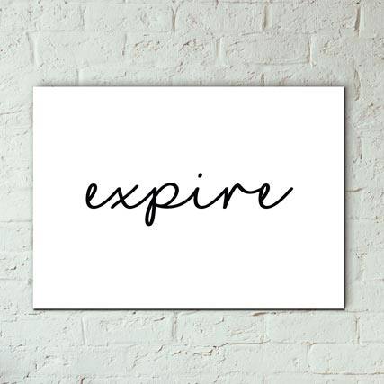 Quadro Decorativo Expire - detalhe da moldura e acabamento