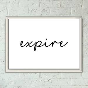 Quadro Decorativo Expire | Wallze
