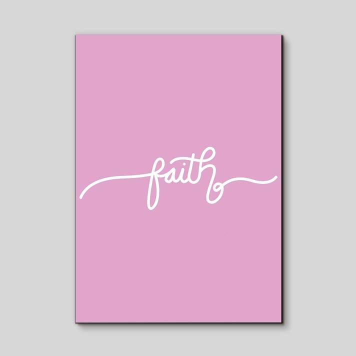 Quadro Decorativo Faith - detalhe da moldura e acabamento