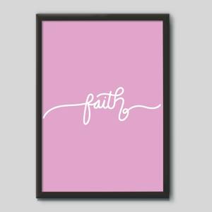 Quadro Decorativo Faith - quadro decorativo em ambiente decorado