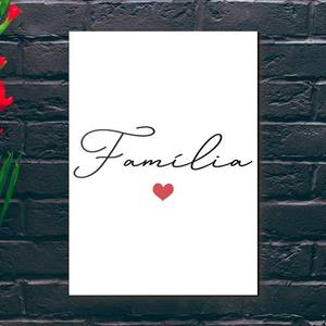 Quadro Decorativo Família - detalhe da moldura e acabamento