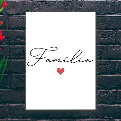 Quadro Decorativo Família - detalhe da moldura e acabamento