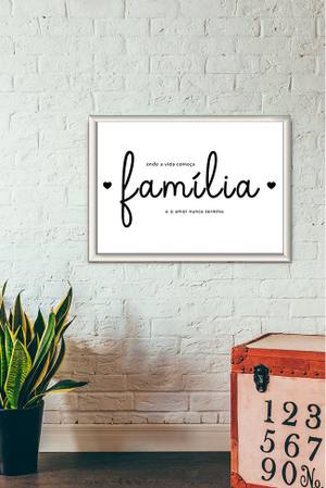 Quadro Decorativo Família - vista aproximada da impressão