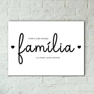 Quadro Decorativo Família - detalhe da moldura e acabamento