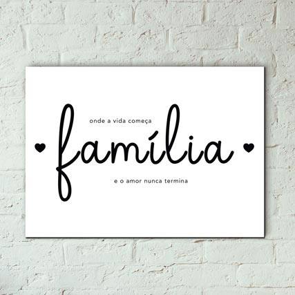 Quadro Decorativo Família - detalhe da moldura e acabamento