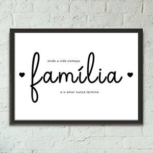 Quadro Decorativo Família | Wallze
