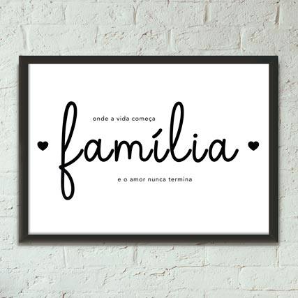 Quadro Decorativo Família | Wallze