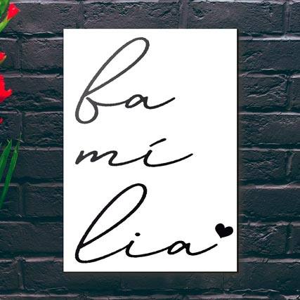 Quadro Decorativo Família - detalhe da moldura e acabamento