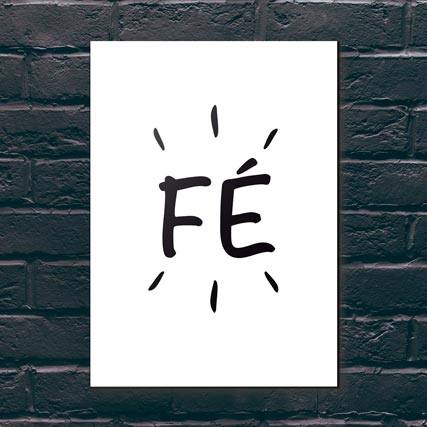 Quadro Decorativo Fé - detalhe da moldura e acabamento