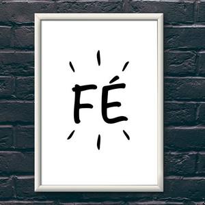 Quadro Decorativo Fé - vista aproximada da impressão