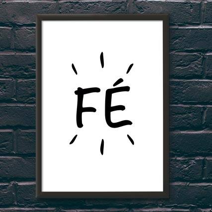 Quadro Decorativo Fé | Wallze