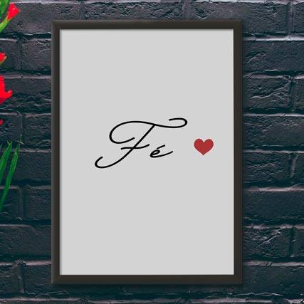 Quadro Decorativo Fé - quadro decorativo em ambiente decorado