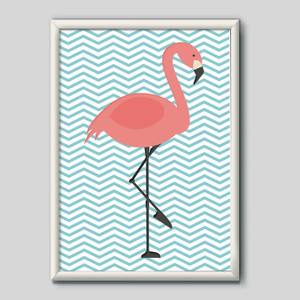 Quadro Decorativo Flamingos | Wallze