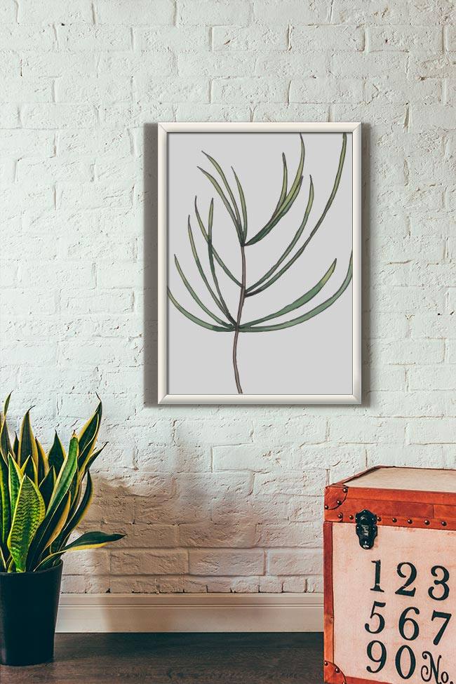 Quadro Decorativo Folha - quadro decorativo em ambiente decorado