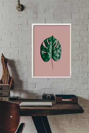 Quadro Decorativo Folha - vista aproximada da impressão