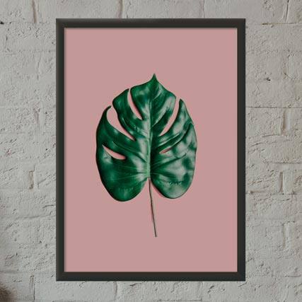 Quadro Decorativo Folha - quadro decorativo em ambiente decorado