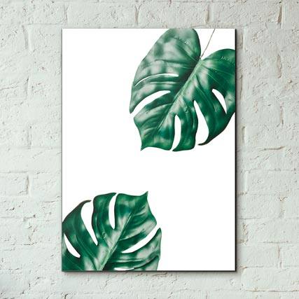 Quadro Decorativo Folhas - detalhe da moldura e acabamento