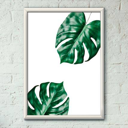Quadro Decorativo Folhas - quadro decorativo em ambiente decorado