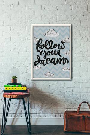 Quadro Decorativo Follow Your Dreams - vista aproximada da impressão
