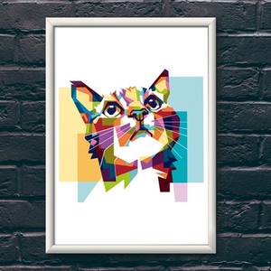 Quadro Decorativo Gato | Wallze