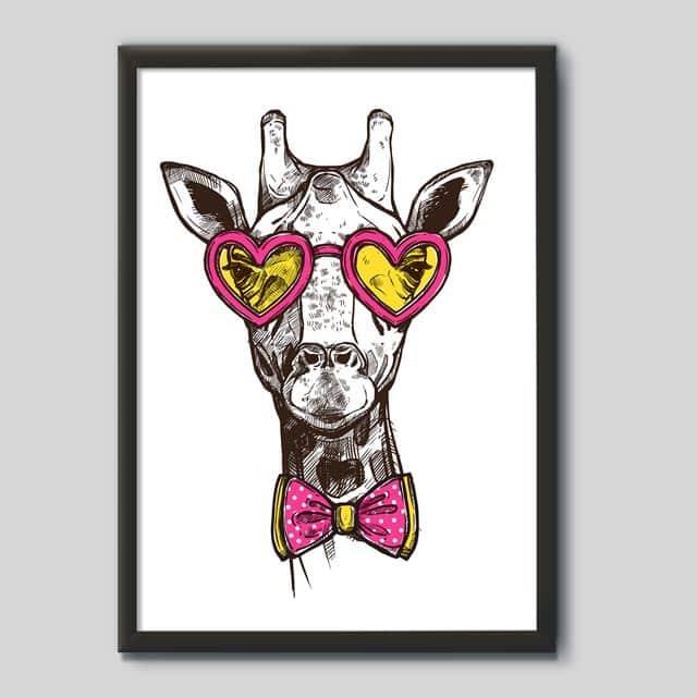 Quadro Decorativo Girafa Cool | Wallze