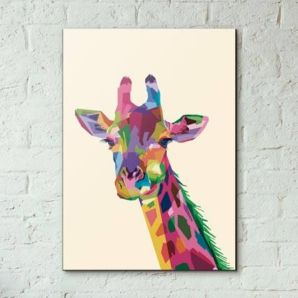 Quadro Decorativo Girafa - detalhe da moldura e acabamento