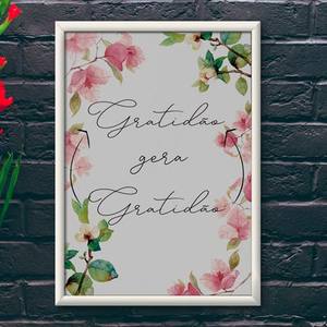 Quadro Decorativo Gratidão gera Gratidão | Wallze