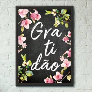 Quadro Decorativo Gratidão | Wallze