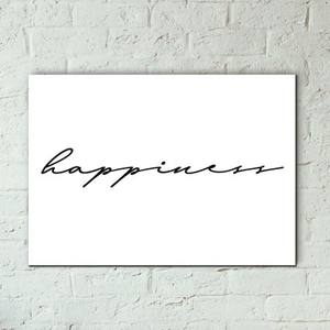 Quadro Decorativo Happiness - detalhe da moldura e acabamento