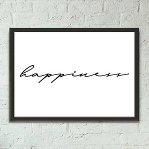 Quadro Decorativo Happiness - quadro decorativo em ambiente decorado
