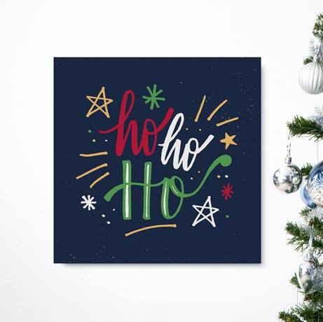 Quadro Decorativo Ho Ho Ho - detalhe da moldura e acabamento