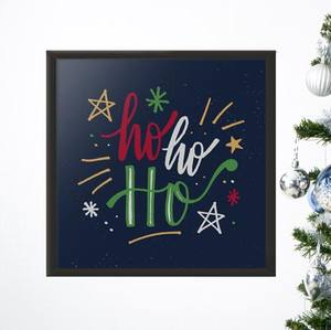Quadro Decorativo Ho Ho Ho - quadro decorativo em ambiente decorado