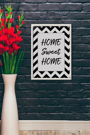Quadro Decorativo Home Sweet Home - vista aproximada da impressão