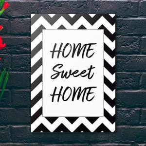 Quadro Decorativo Home Sweet Home - detalhe da moldura e acabamento