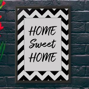 Quadro Decorativo Home Sweet Home - quadro decorativo em ambiente decorado