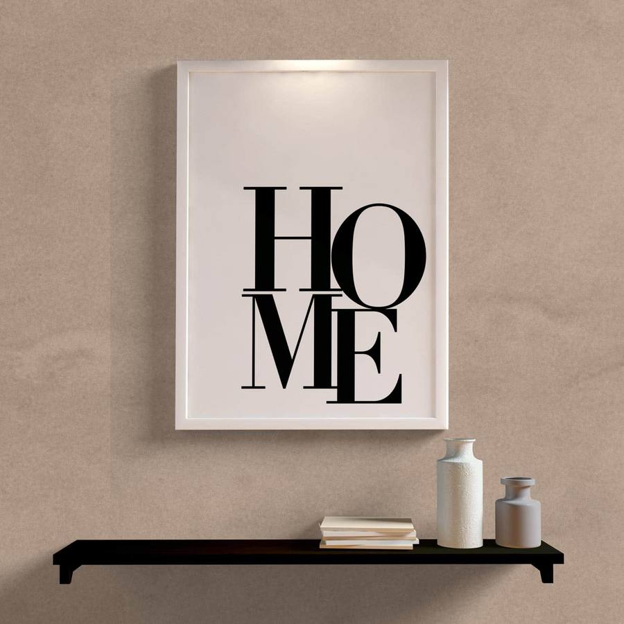 Quadro Home - detalhe da moldura e acabamento