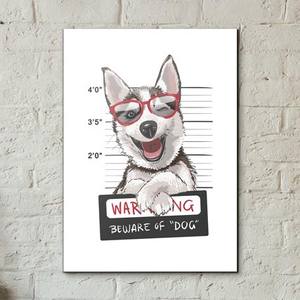 Quadro Decorativo Husky - detalhe da moldura e acabamento