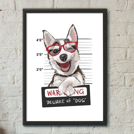 Quadro Decorativo Husky | Wallze