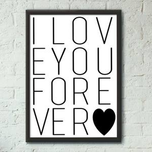 Quadro Decorativo I love you forever | Wallze