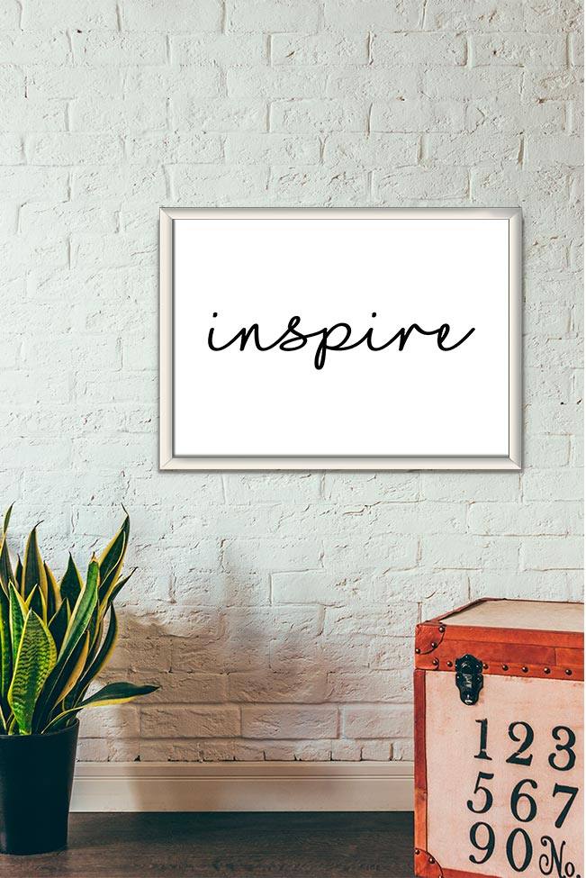 Quadro Decorativo Inspire - vista aproximada da impressão