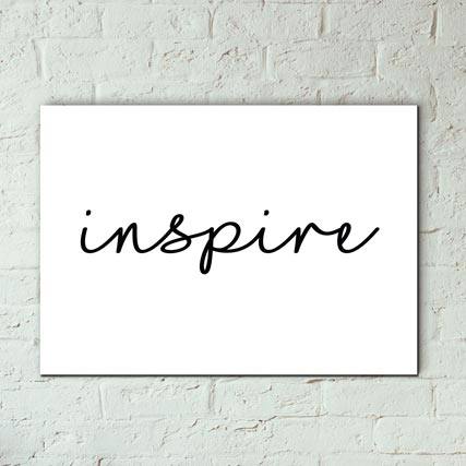 Quadro Decorativo Inspire - detalhe da moldura e acabamento
