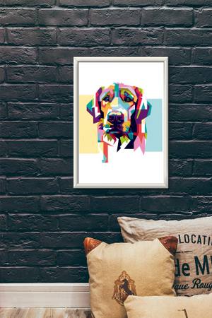 Quadro Decorativo Labrador - vista aproximada da impressão